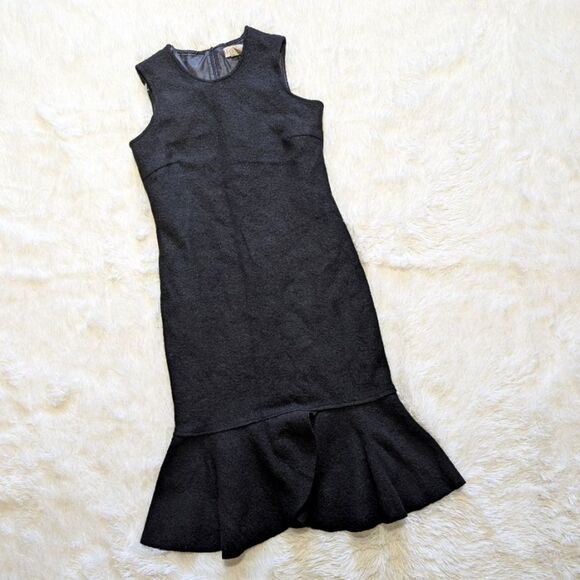 Vintage Eva Tralala Paris 100% Wool Black Mermaid Hem Dress - mordernwear.com Vintage Eva Tralala Paris 100% Wool Black Mermaid Hem Dress - mordernwear.com